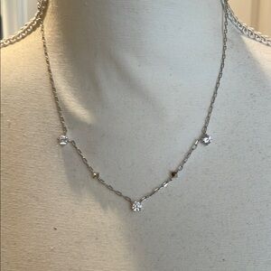 Kendra Scott Silver Necklace with Elegant Pendant